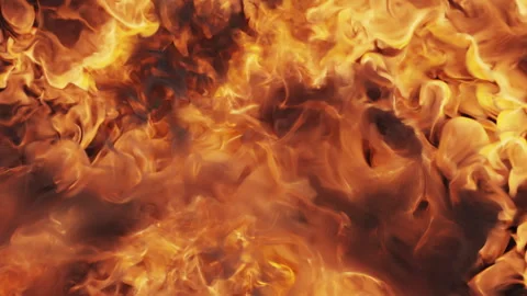 Abstract Inferno Fire Wall Background Loop - Wallpaper - Burning Oil Fuel Stock Footage 243910011