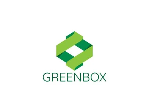 Abstract infinite geometric cube box arrow logo icon for corporate business,  Stock Illustration
