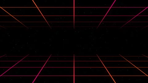 Abstract infinite grid lines moving in 4K. Technology background animation. Vidéo 245963096