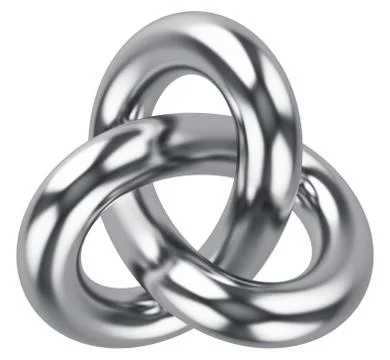 Abstract infinite loop knot shape Stock Illustration
