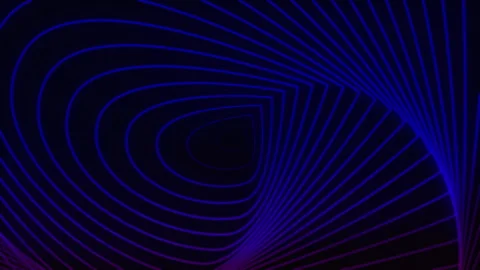 Abstract infinite neon tunnel loop background. Stock Footage 259976583
