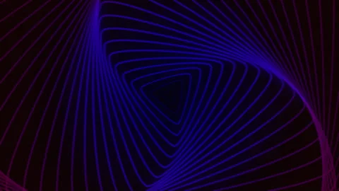 Abstract infinite neon tunnel loop background. Stock Footage 259976598