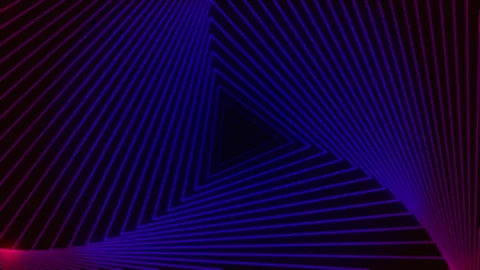 Abstract infinite neon tunnel loop background. Stock Footage 259977141