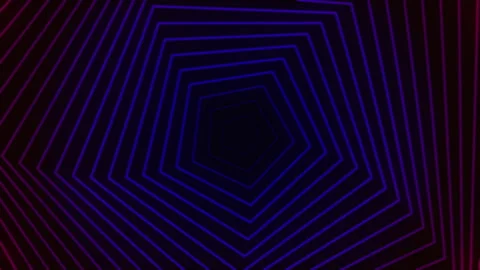 Abstract infinite neon tunnel loop background. Video stock 259977426