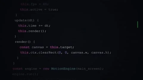 Abstract Infinite Scrolling Programming Code Background Animation Stock Footage 345514489