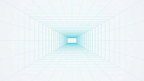 Abstract infinite tunnel animation featuring blue grid lines moving forward.. Stock-Footage 341579675