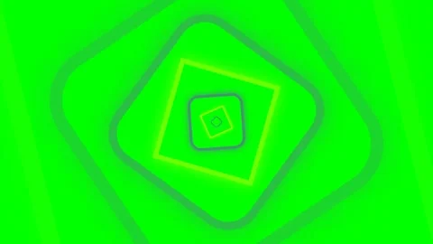 Abstract infinite tunnel of rounded squares on a vibrant green background Vídeos de archivo 340901854