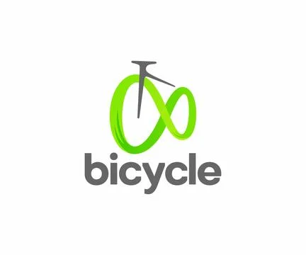 Abstract infinity bicycle graphic design Stock Illustration