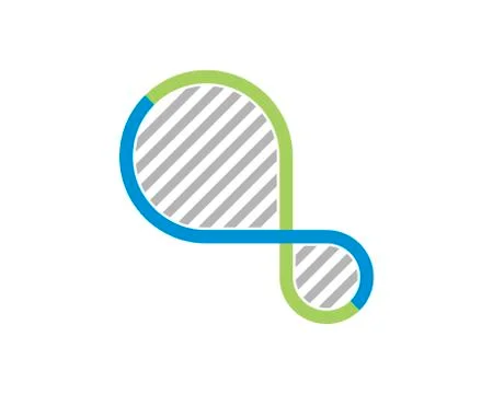 Abstract infinity DNA symbol Stock Illustration