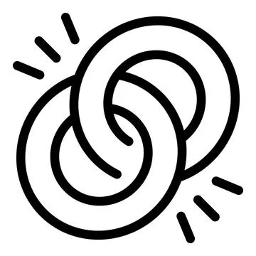Abstract infinity knot line art Stock Illustration
