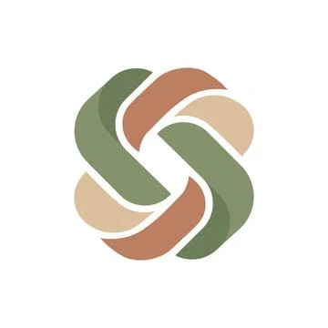Abstract Infinity Knot Logo Design for Corporate Consulting Business Identity Stock Illustration