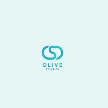 Abstract infinity letter os logo design template Illustrazione stock