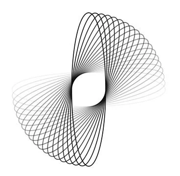 Abstract Infinity Loop Design with Elegant Geometric Lines Vector イラスト素材