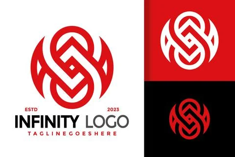 Abstract infinity loop logo vector icon illustration Stock Illustration