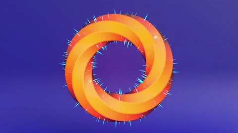 Abstract infinity mebius tape ring Vidéo 219546427