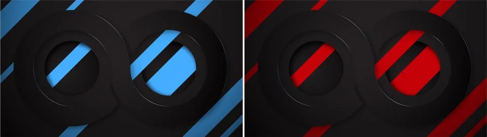 Abstract infinity sign on dark background. Screensaver for the monitor 스톡 일러스트