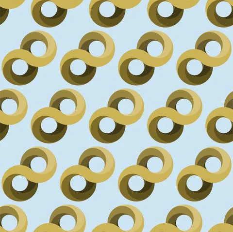 Abstract infinity symbol seamless pattern. Infinite sign icon in the shape fo Stock Illustration