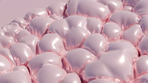 Abstract inflated surface. 3d render animation, realistic motion design Stock Footage 278426007