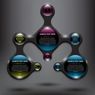 Abstract Info graphic template for 3 options. Stock Illustration