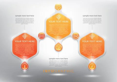 Abstract Info graphic template for 3 options. Stock Illustration