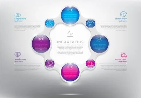 Abstract Info graphic template for 4 options. Stock Illustration