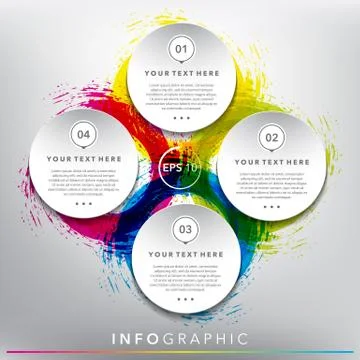 Abstract Info graphic template for 4 options. Stock Illustration