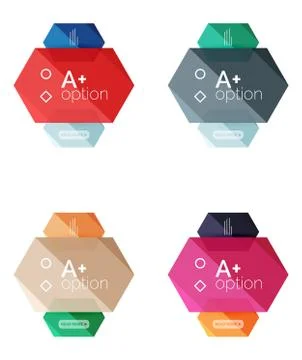 Abstract infographic banners for your content Stock Illustration