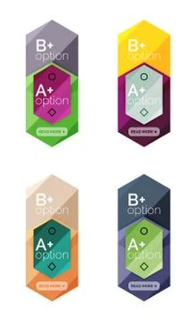Abstract infographic banners for your content Stock Illustration