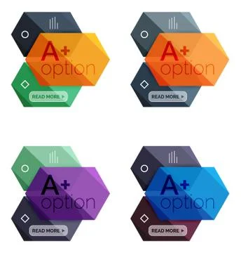 Abstract infographic banners for your content Illustrazione stock