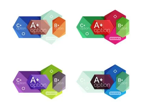 Abstract infographic banners for your content Illustrazione stock