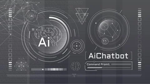 Abstract infographic concept on the topic of artificial intelligence. Stock Illustration