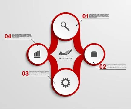 Abstract infographic design template. Illustrazione stock