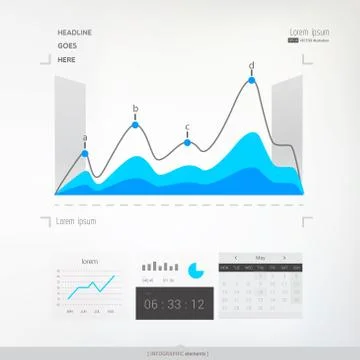Abstract infographic graph イラスト素材