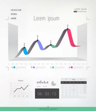 Abstract infographic graph イラスト素材