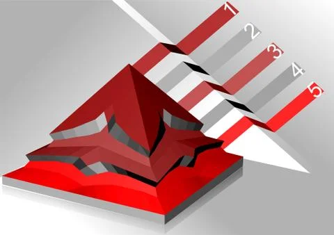 Abstract infographic pyramid Stock Illustration