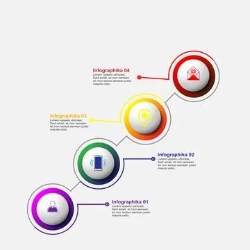 Abstract infographic template 4 steps Stock Illustration