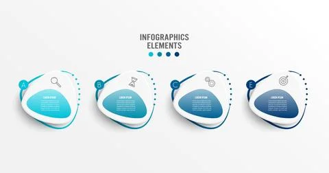 Abstract infographic template with label, integrated circles. Business conc.. Stock Illustration