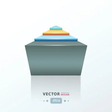 Abstract infographic vector  orange, blue and black Stock Illustration