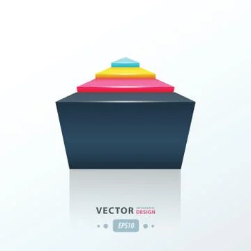 Abstract infographic vector  pink, blue, yellow Stock Illustration