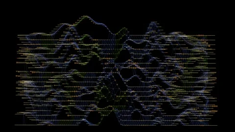 Abstract infographics animation . Big data graph representation. Futuristic.. Video stock 330041880