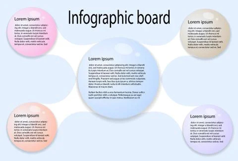 Abstract infographics from colored bubbles Stock Illustration