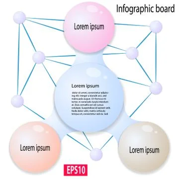 Abstract infographics from colored bubbles Stock Illustration