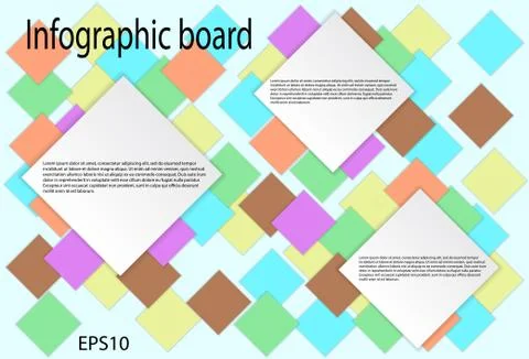 Abstract infographics from colored squares Stock Illustration