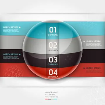Abstract infographics element circle template. Vector illustration. can be us Stock Illustration