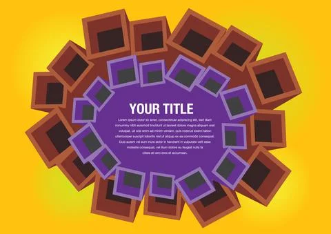 Abstract infographics layout border template. Stock Illustration