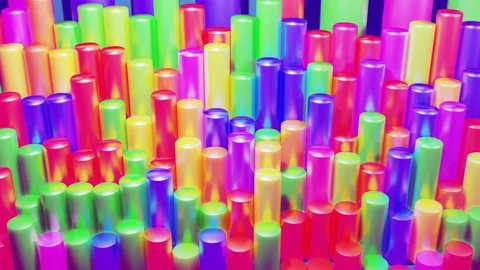 Abstract infographics from multi-colored columns in rows, beautiful background Stock Footage 142995784
