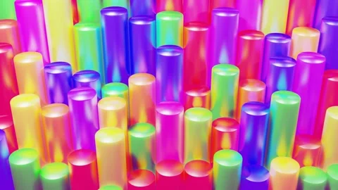 Abstract infographics from multi-colored columns in rows, beautiful background Stock Footage 142995976