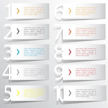Abstract infographics number options template. Vector illustration. can be us Illustrazione stock