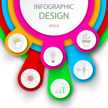 Abstract infographics number options template. Stock Illustration