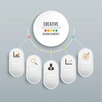 Abstract infographics number options template. Vector illustration. Can be us Stock Illustration